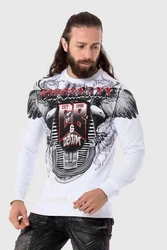 Cipo & Baxx T-Shirt Sweatshirts Print Blau/Weiß/Lila