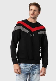Sweatshirt Sweatshirts mit modernem Streifen-Design