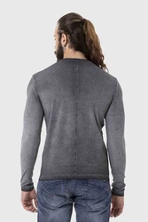Cipo & Baxx T-Shirt Sweatshirts mit Knopfleiste Dunkelgrau/Hellgrau/Blau/Grau/Hellblau