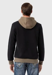 Cipo & Baxx Kapuzenpullover Sweatshirt Schwarz/Braun/Gelb/Dunkelblau
