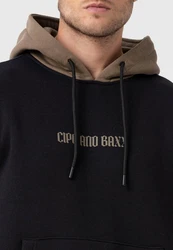 Cipo & Baxx Kapuzenpullover Sweatshirt Schwarz/Braun/Gelb/Dunkelblau