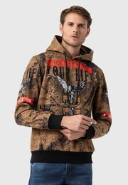 Kapuzenpullover Sweatshirts mit Allover-Print