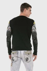 Cipo & Baxx T-Shirt Sweatshirts mit Adler-Frontprint Gelb/Schwarz/Grau/Blau/Dunkelgrau/Dunkelblau