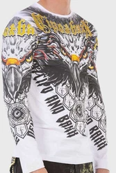 Cipo & Baxx T-Shirt Sweatshirts mit Adler-Frontprint Weiß/Orange/Grün