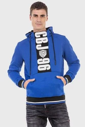Cipo & Baxx Kapuzenpullover Sweatshirt Blau/Dunkelblau/Pastell