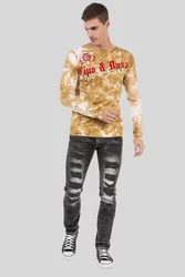 Cipo & Baxx T-Shirt Sweatshirts mit Logoprint Gold/Schwarz/Gelb