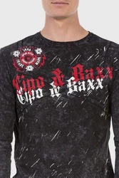 Cipo & Baxx T-Shirt Sweatshirts mit Logoprint Schwarz/Rot