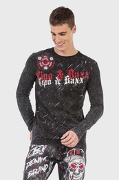 T-Shirt Sweatshirts mit Allover-Muster und Logoprint