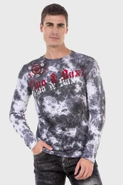 T-Shirt Sweatshirts mit Allover-Muster und Logoprint