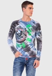 Cipo & Baxx T-Shirt Sweatshirts Mischfarben/Creme/Blau