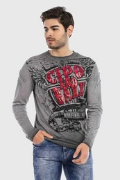 T-Shirt Sweatshirts mit effektvollem Print