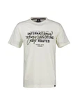 LERROS T-Shirt mit Brustprint Khaki/Creme/Beige/Dunkelblau/Weiß