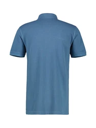 LERROS Poloshirt in gewaschener Optik Blau/Hellblau