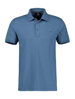 LERROS Poloshirt in gewaschener Optik Blau/Hellblau LERROS Poloshirt in gewaschener Optik Blau/Hellblau