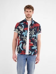 LERROS Kurzarmhemd Sommerhemd Hawaiian-Style Blau/Rot/Dunkelblau/Hellblau