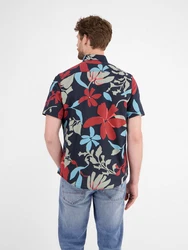 LERROS Kurzarmhemd Sommerhemd Hawaiian-Style Blau/Rot/Dunkelblau/Hellblau