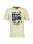 LERROS Modisches Herren T-Shirt mit Brustprint Gelb/Khaki