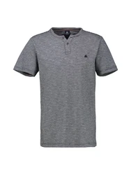LERROS Henleyshirt Serafinoshirt Dunkelblau/Grau/Hellgrau/Dunkelgrau/Schwarz