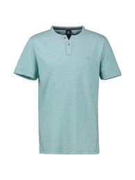 Henleyshirt Gestreiftes Serafinoshirt, gestrickt