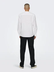 ONLY & SONS Langarmhemd Caiden Grau/Weiß/Hellgrau