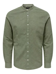 ONLY & SONS Langarmhemd Caiden Dunkelgrün/Grün/Khaki