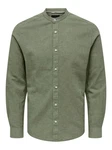 ONLY & SONS Langarmhemd Caiden Dunkelgrün/Grün/Khaki