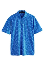 Next Poloshirt Golf Polo-Shirt mit Print Blau