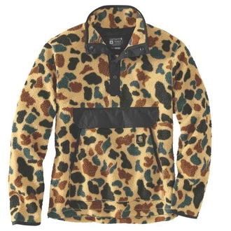 Carhartt Relaxed Fit Fleece Pullover Braun/Lila/Dunkelgrün