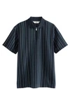 Next Poloshirt mit vertikalen Streifen Dunkelblau/Blau/Hellblau
