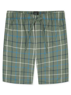 Schiesser Pyjamahose Bermuda Mix Relax Grün/Dunkelgrün/Grau
