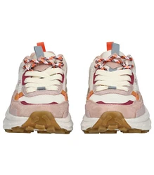 Jeep Sneaker Lederimitat/Textil Beige/Rosa/Braun