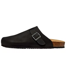 Geox Pantoletten Nubukleder Schwarz