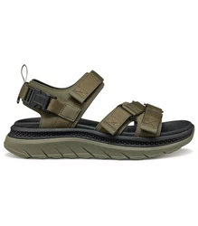 Geox Sandalen Trekkingsandale Dunkelgrün/Khaki/Braun/Beige