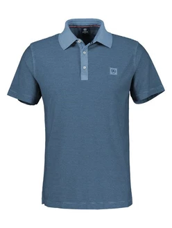 LERROS Kurzarmshirt mit Logostickerei Blau/Hellblau/Grau LERROS Kurzarmshirt mit Logostickerei Blau/Hellblau/Grau