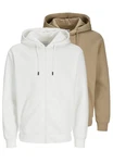 Jack & Jones Hoodie Bradley 2er Pack Khaki/Beige/Weiß/Creme Jack & Jones Hoodie Bradley 2er Pack Khaki/Beige/Weiß/Creme