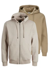 Jack & Jones Hoodie Bradley 2er Pack Beige/Khaki/Braun