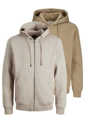 Jack & Jones Hoodie Bradley 2er Pack Beige/Khaki/Braun