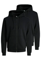 Jack & Jones Hoodie Bradley 2er Pack Schwarz