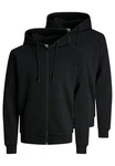 Jack & Jones Hoodie Bradley 2er Pack Schwarz