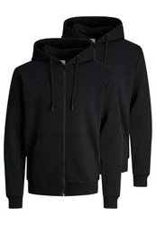 Jack & Jones Hoodie Bradley 2er Pack Schwarz