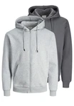 Jack & Jones Hoodie Bradley 2er Pack Hellgrau/Grau/Dunkelgrau Jack & Jones Hoodie Bradley 2er Pack Hellgrau/Grau/Dunkelgrau