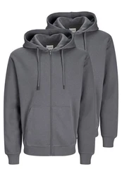 Jack & Jones Hoodie Bradley 2er Pack Hellgrau/Dunkelgrau/Grau