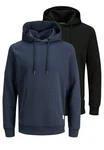 Jack & Jones Hoodie 2er Pack Basic Spar-Set Dunkelblau/Blau