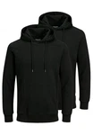 Jack & Jones Hoodie 2er Pack Basic Spar-Set Schwarz