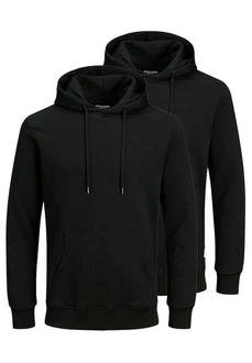 Jack & Jones Hoodie 2er Pack Basic Spar-Set Schwarz