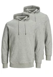 Jack & Jones Hoodie 2er Pack Basic Spar-Set Grau/Hellgrau
