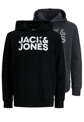Jack & Jones Hoodie 2er Pack Corp Schwarz/Dunkelblau