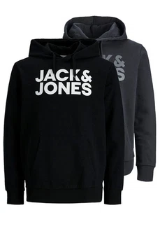 Jack & Jones Hoodie 2er Pack Corp Schwarz/Dunkelblau
