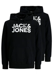 Jack & Jones Hoodie 2er Pack Corp Schwarz/Dunkelblau