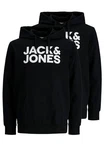 Jack & Jones Hoodie 2er Pack Corp Schwarz/Dunkelblau